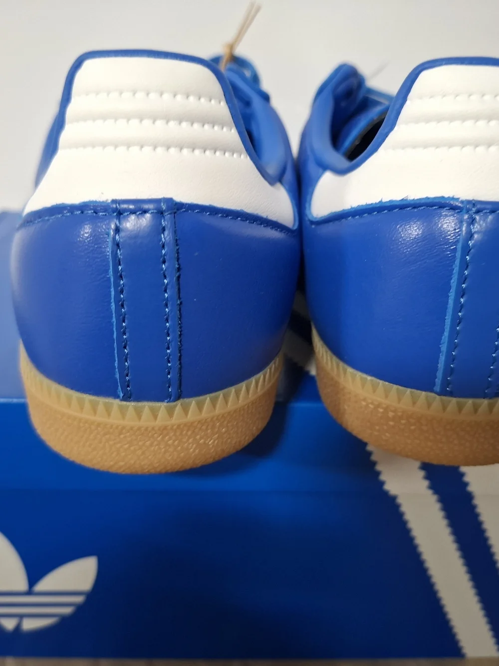 adidas Kids Blue Samba Sneakers with White Stripes